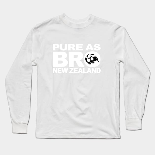 Pure as BRO New Zealand Kiwi Long Sleeve T-Shirt by mailboxdisco